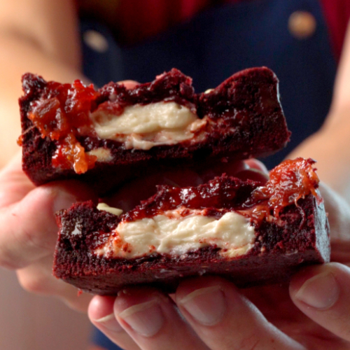 Red Velvet Strawberry Cheesecake Cookie